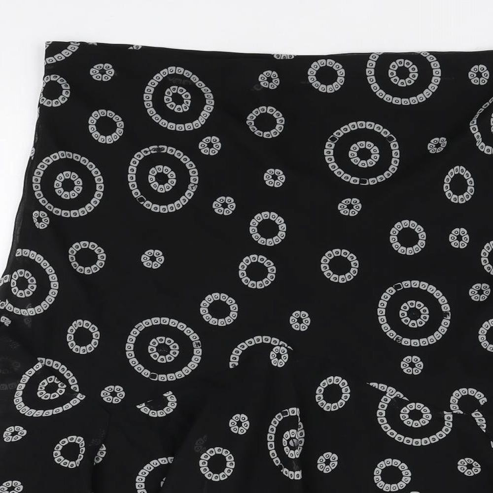 BM Womens Black Geometric Polyester Trumpet Skirt Size 12