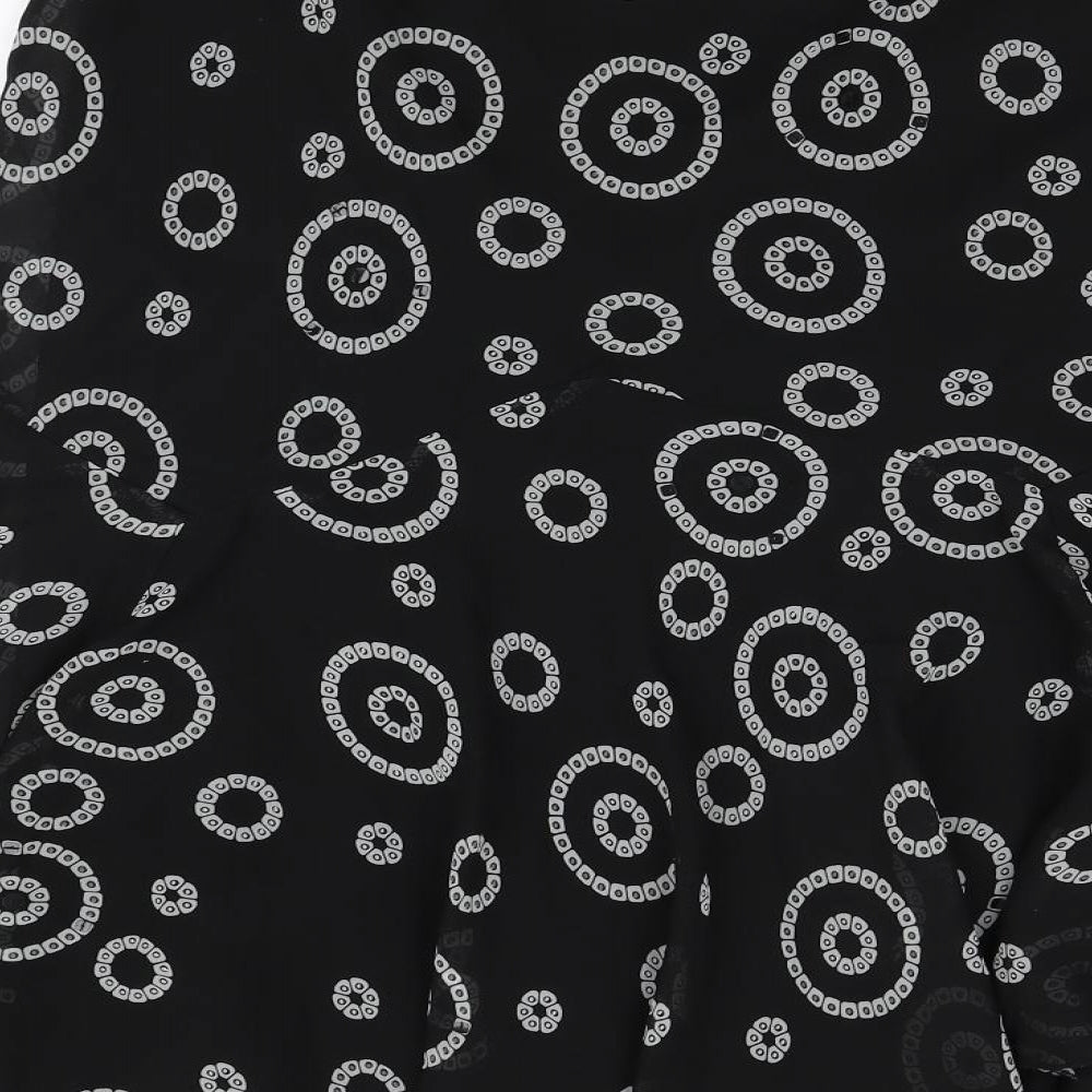 BM Womens Black Geometric Polyester Trumpet Skirt Size 12