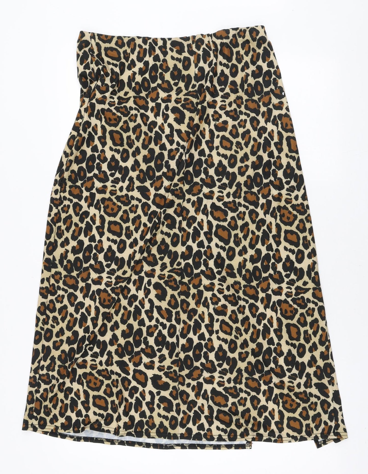 ASOS Womens Brown Animal Print Polyester A-Line Skirt Size 16