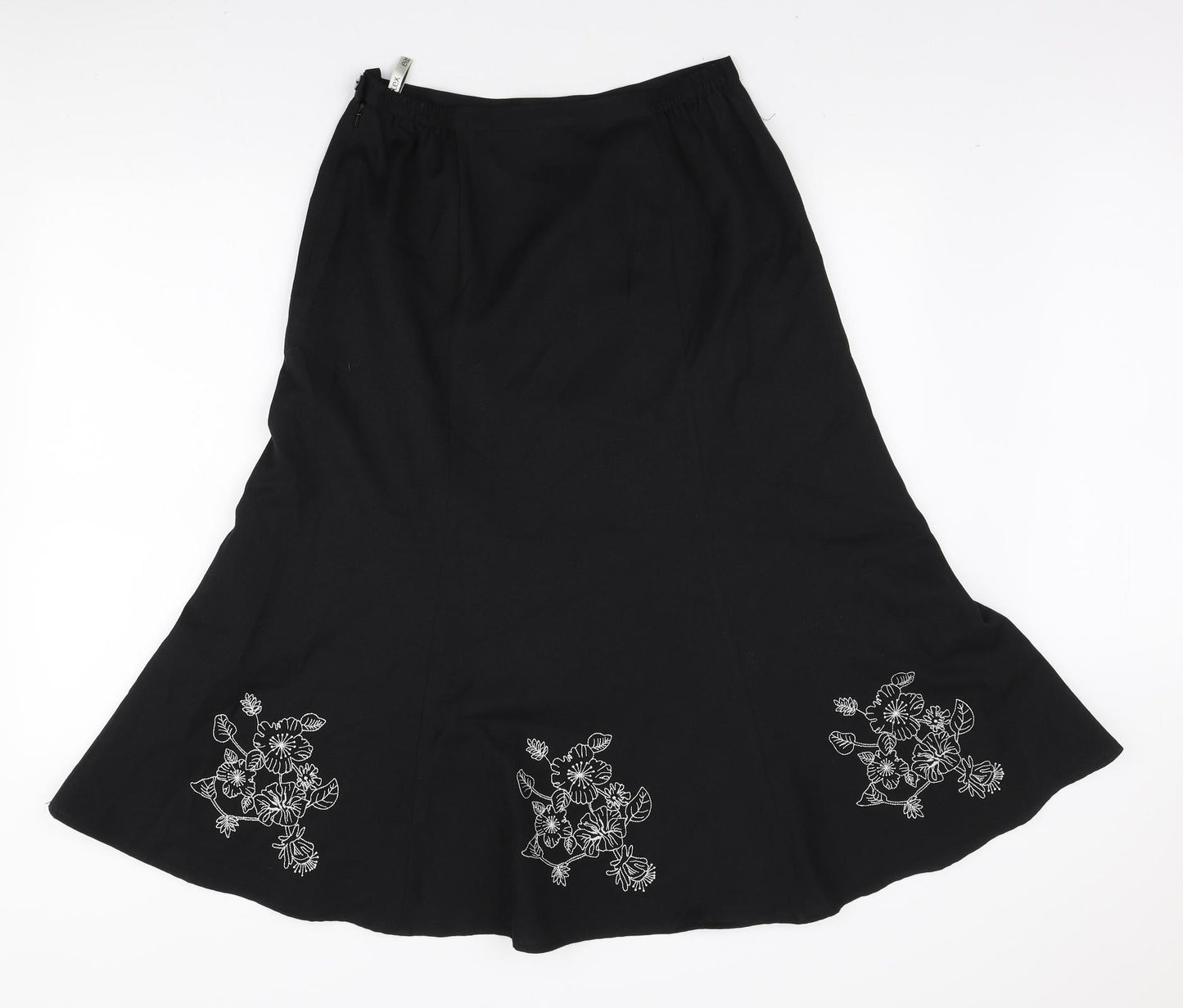 Eastex Womens Black Polyester A-Line Skirt Size 12 Zip