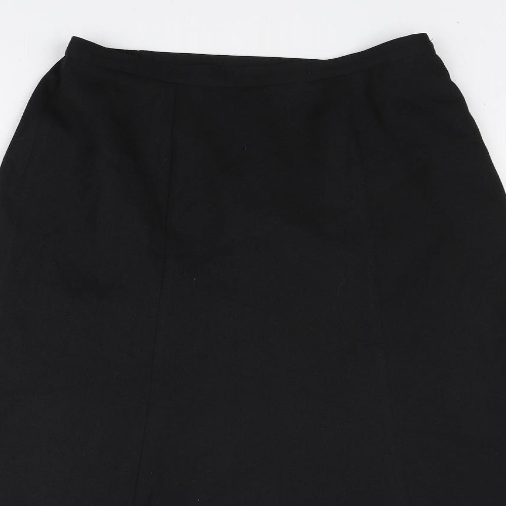 Eastex Womens Black Polyester A-Line Skirt Size 12 Zip