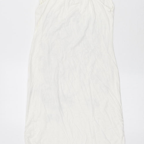 Zuppe Womens White Viscose Bodycon Size 10 Round Neck Pullover