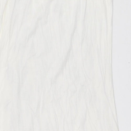 Zuppe Womens White Viscose Bodycon Size 10 Round Neck Pullover