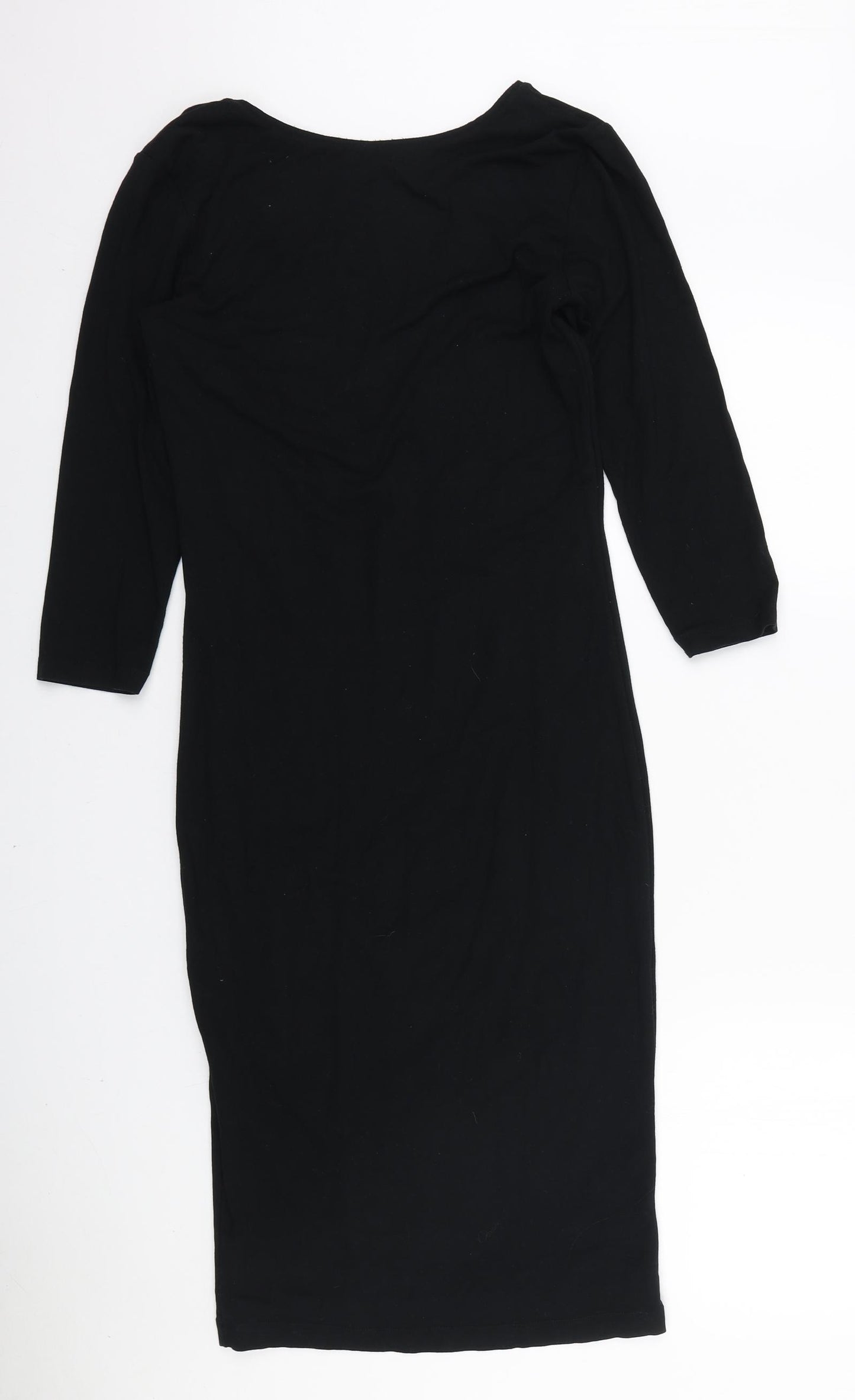 Baukjen Womens Black Viscose Bodycon Size 12 V-Neck Pullover