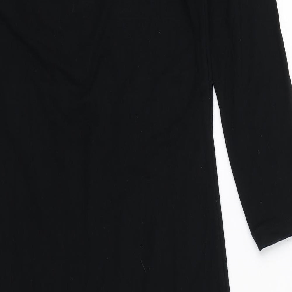 Baukjen Womens Black Viscose Bodycon Size 12 V-Neck Pullover