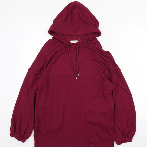 Marks and Spencer Womens Pink Viscose Pullover Hoodie Size 6 Pullover
