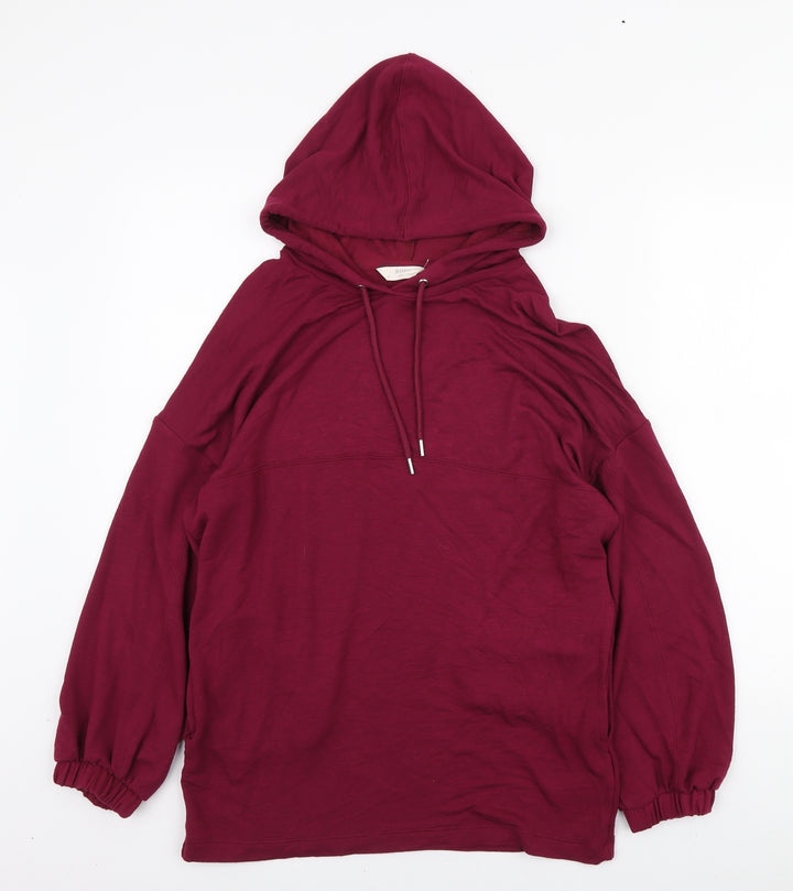 Marks and Spencer Womens Pink Viscose Pullover Hoodie Size 6 Pullover