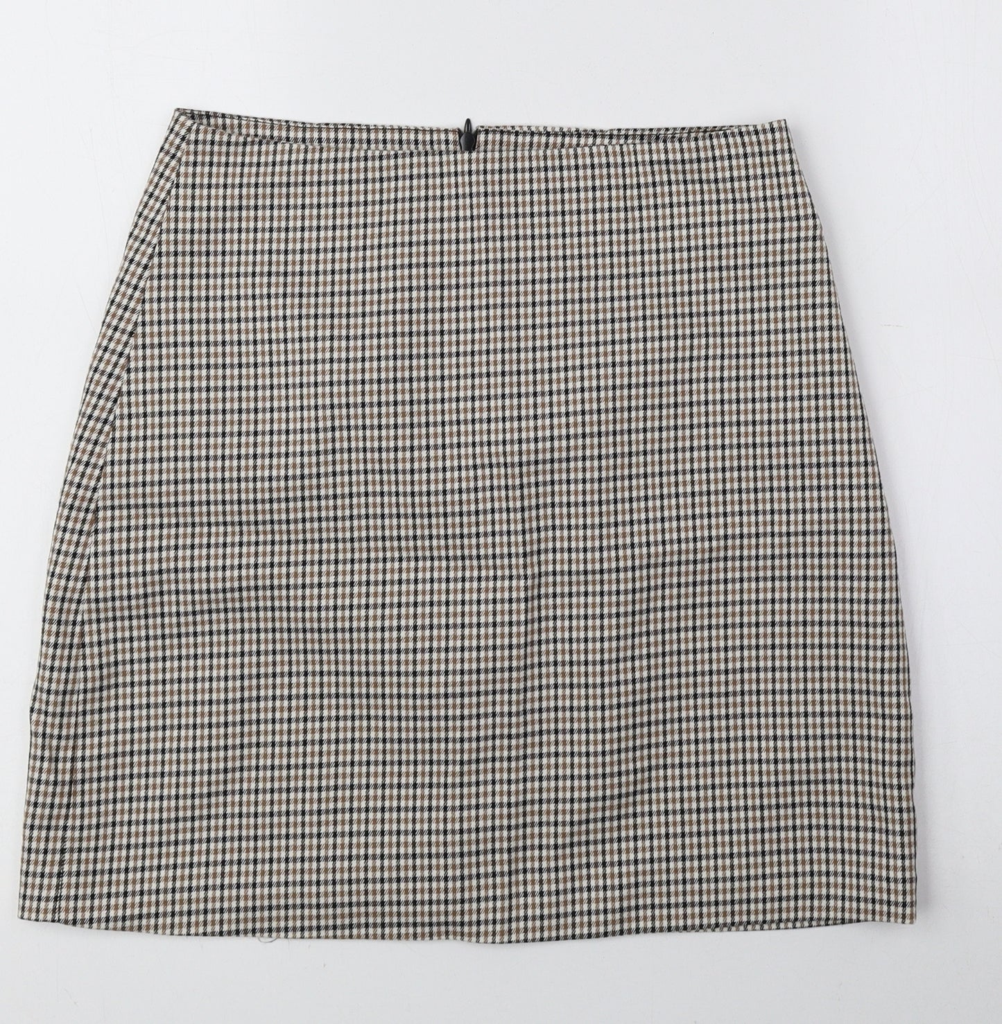 Amisu Womens Brown Check Polyester Mini Set Size 8 Zip