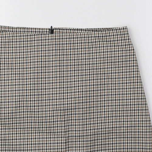 Amisu Womens Brown Check Polyester Mini Set Size 8 Zip