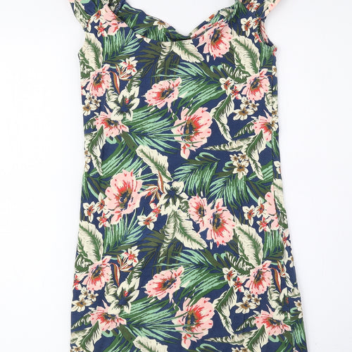 Sparkle & Fade Womens Multicoloured Floral Cotton Mini Size S Sweetheart Pullover