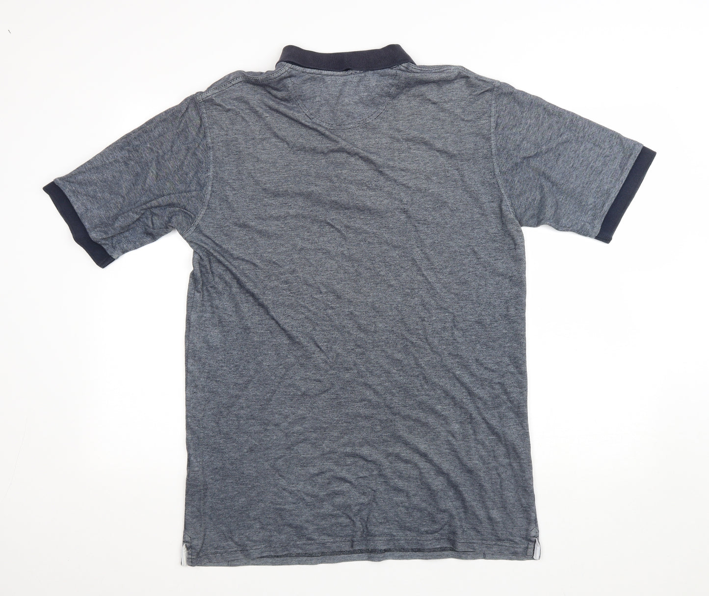 Marks and Spencer Mens Grey Cotton T-Shirt Size M Collared