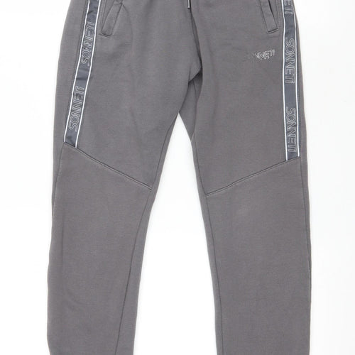 Sonetti Boys Grey Cotton Sweatpants Trousers Size 13 Years L23 in Regular Drawstring