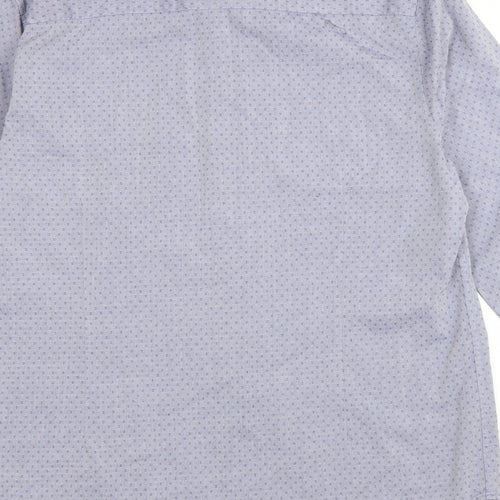 Burton Mens Grey Geometric Cotton Button-Up Size L Collared Button