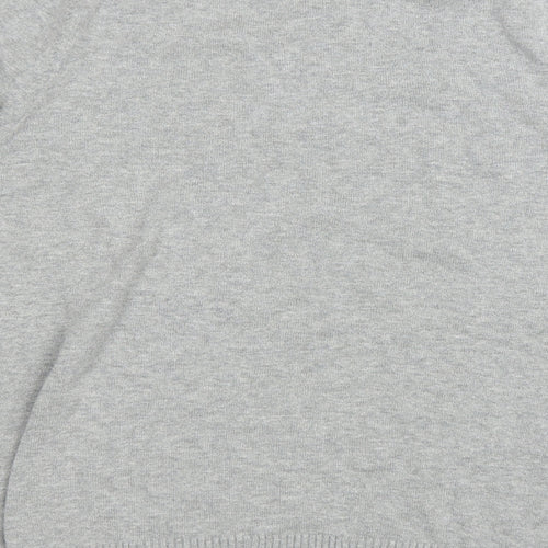 Pengion Mens Grey Round Neck Polyester Pullover Jumper Size L