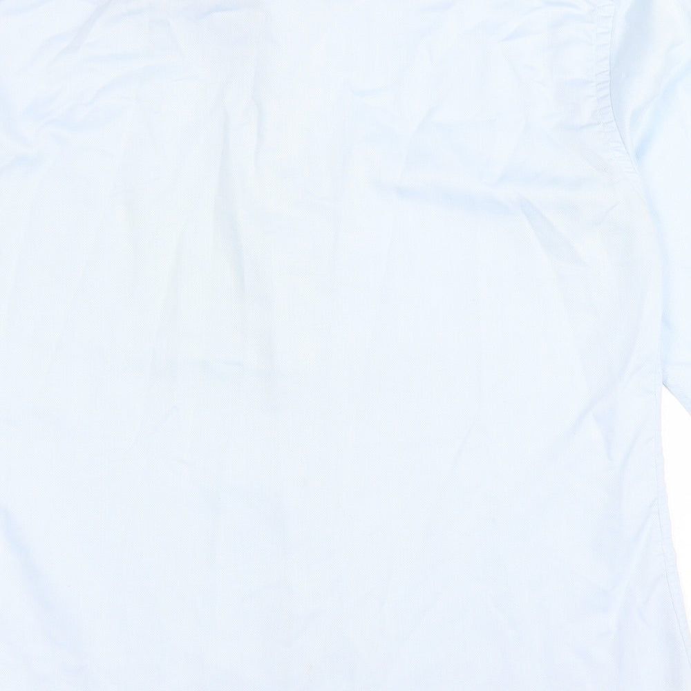 Benetti Mens Blue Cotton Dress Shirt Size 16 Collared Button