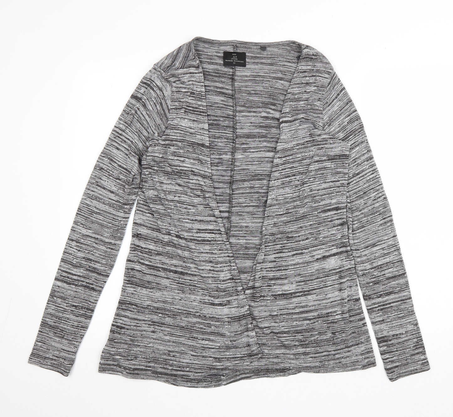 NEXT Womens Grey V-Neck Viscose Cardigan Jumper Size 12