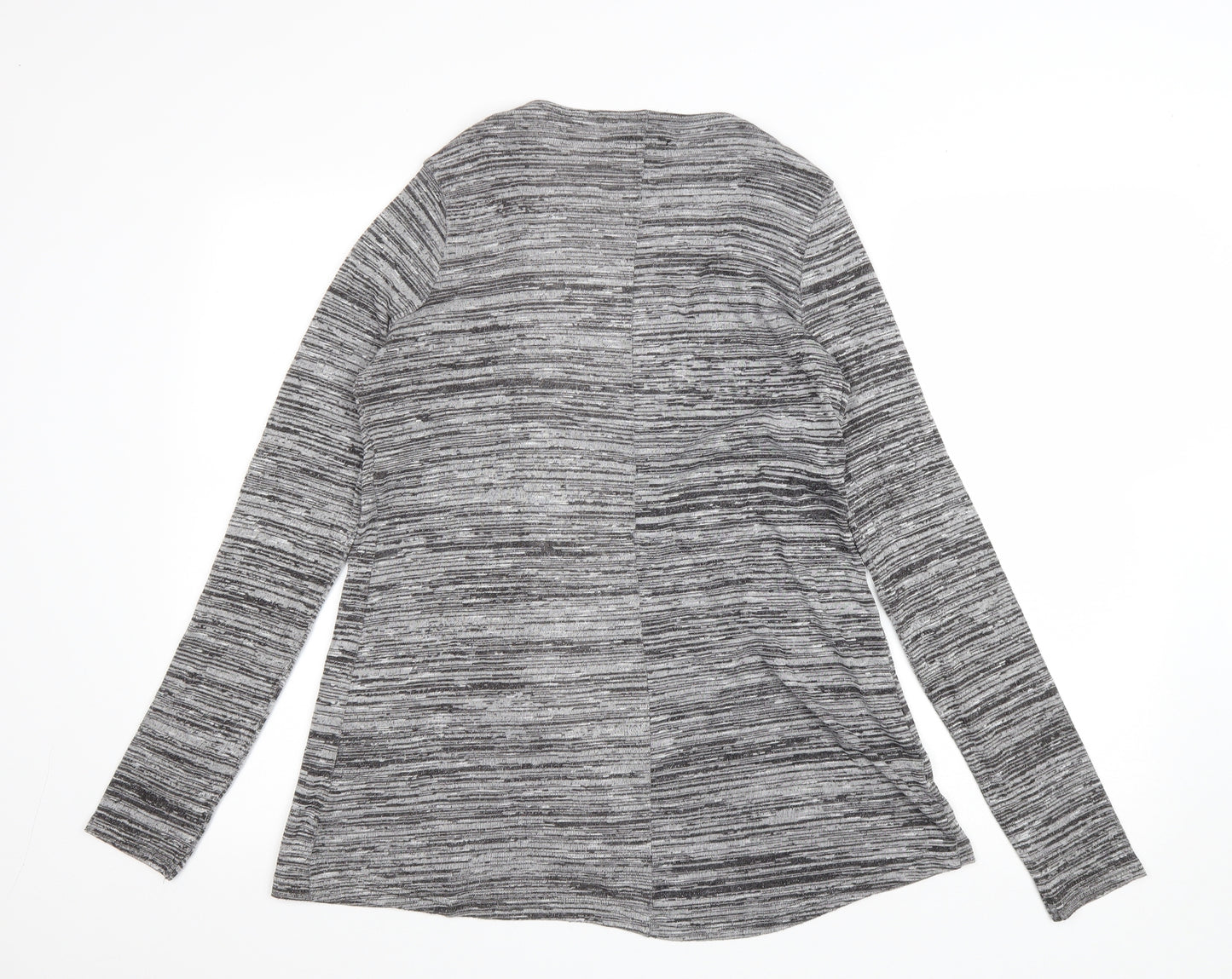 NEXT Womens Grey V-Neck Viscose Cardigan Jumper Size 12