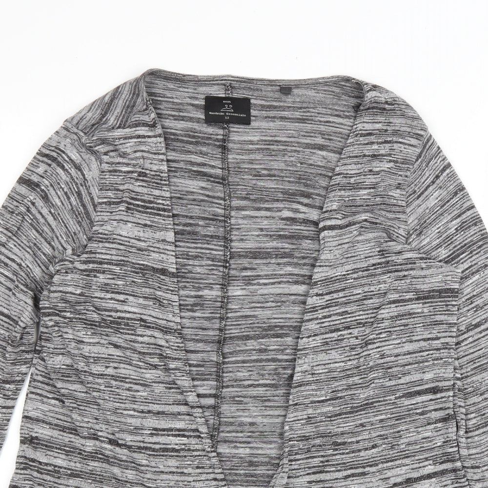 NEXT Womens Grey V-Neck Viscose Cardigan Jumper Size 12