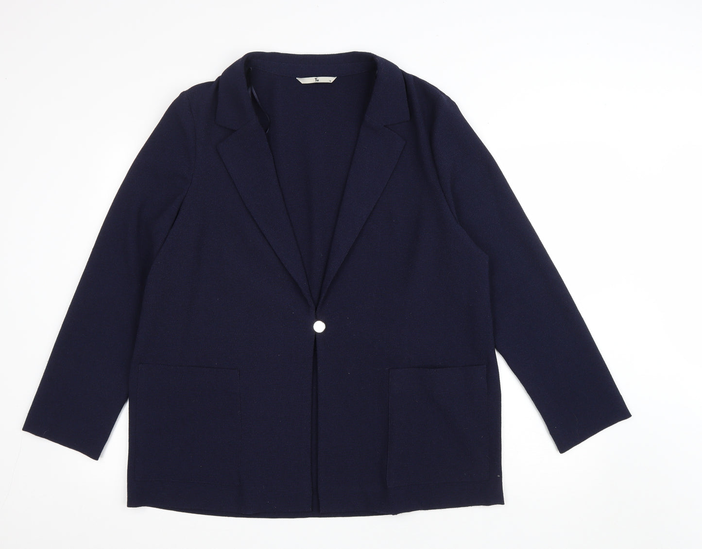 TU Womens Blue Jacket Size 18 Button