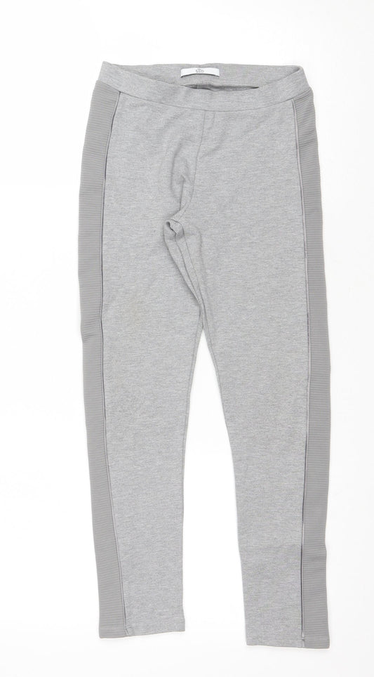 Marks and Spencer Girls Grey Polyester Jegging Trousers Size 11 Years Regular Drawstring - Leggins