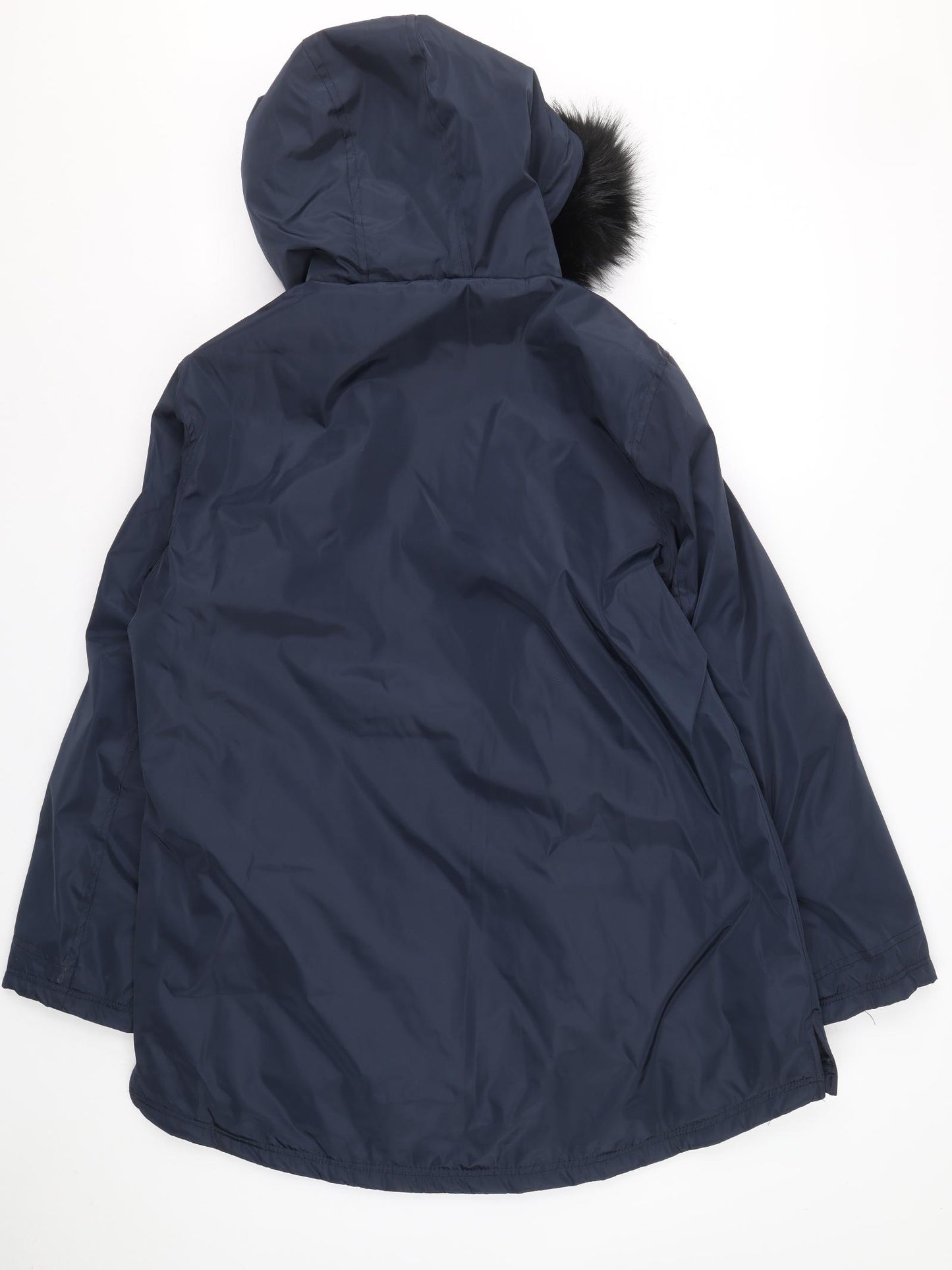 CAPSULE Womens Blue Parka Coat Size 16 Zip