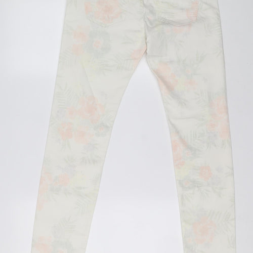 DC by Esprit Womens Multicoloured Floral Cotton Skinny Jeans Size 38 L30 in Regular Zip