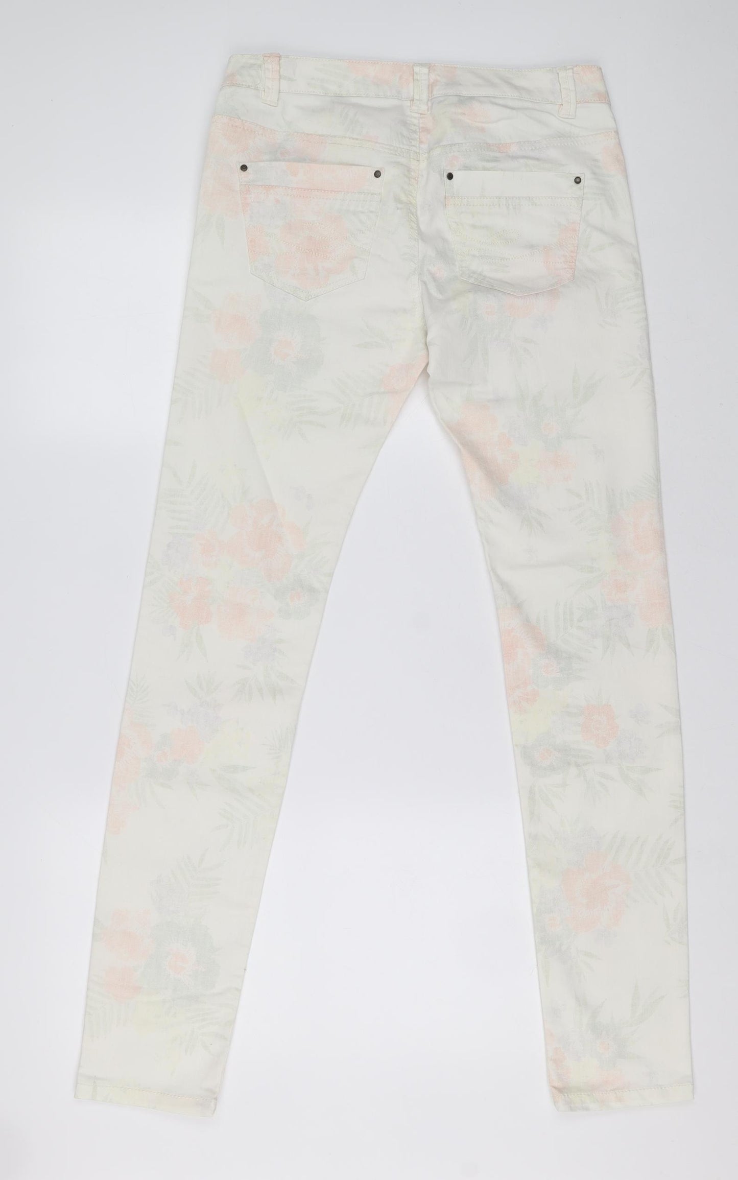DC by Esprit Womens Multicoloured Floral Cotton Skinny Jeans Size 38 L30 in Regular Zip