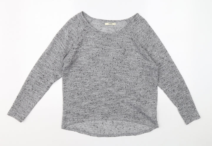 Oasis Womens Grey Boat Neck Polyester Pullover Jumper Size M