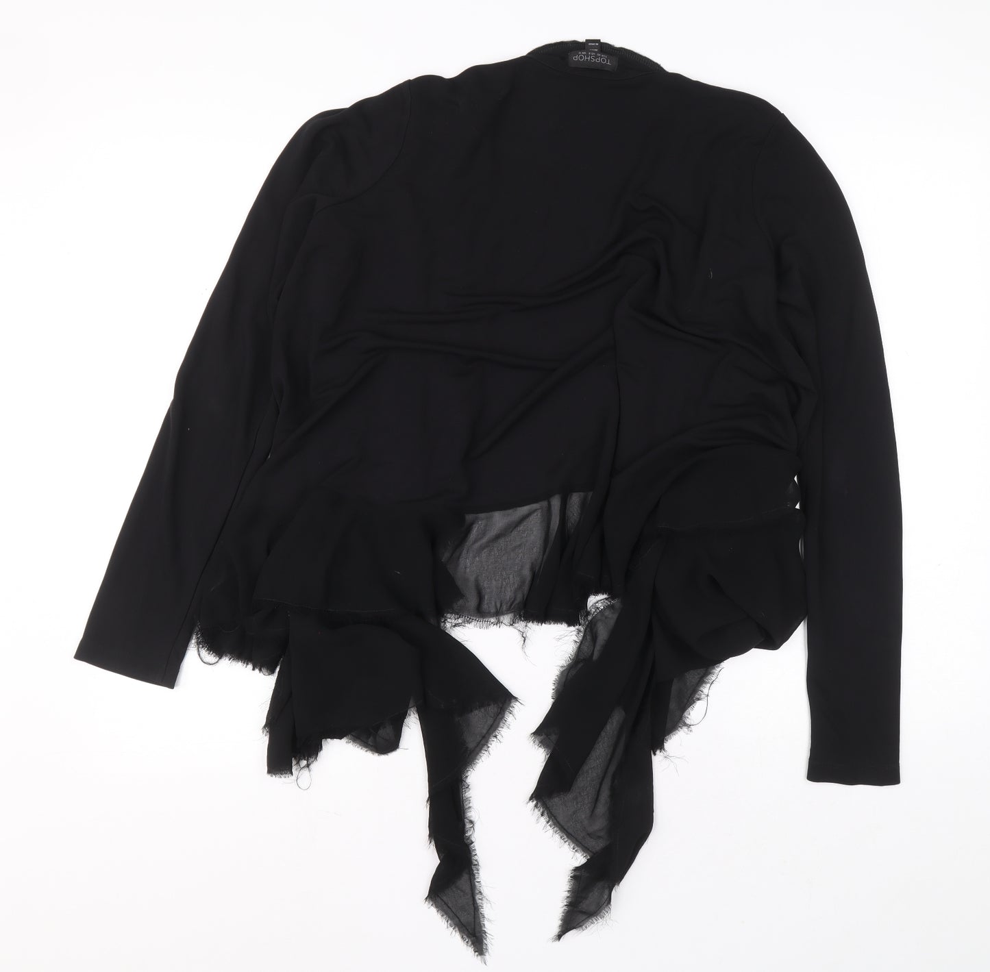Topshop Womens Black V-Neck Viscose Cardigan Jumper Size 12