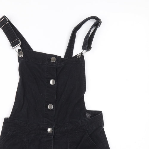 Divided Womens Blue 100% Cotton Dungaree One-Piece Size 6 L14 in Button