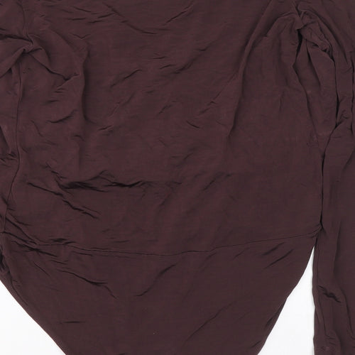 H&M Womens Purple Viscose Leotard One-Piece Size M L9 in Snap
