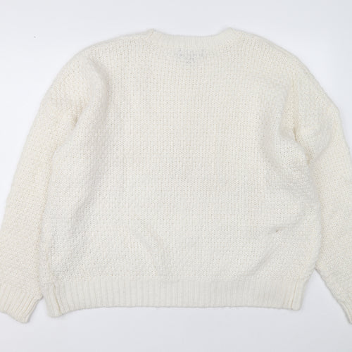 Primark Womens Beige Acrylic Pullover Jumper Size 2XL