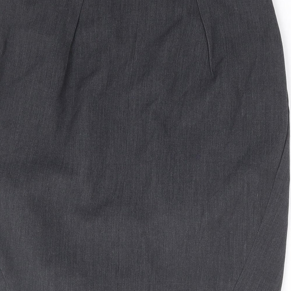 Jesire Womens Grey Polyester A-Line Skirt Size 6 Zip