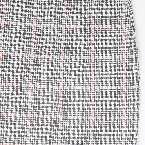 Select Womens Black Herringbone Polyester A-Line Skirt Size 10