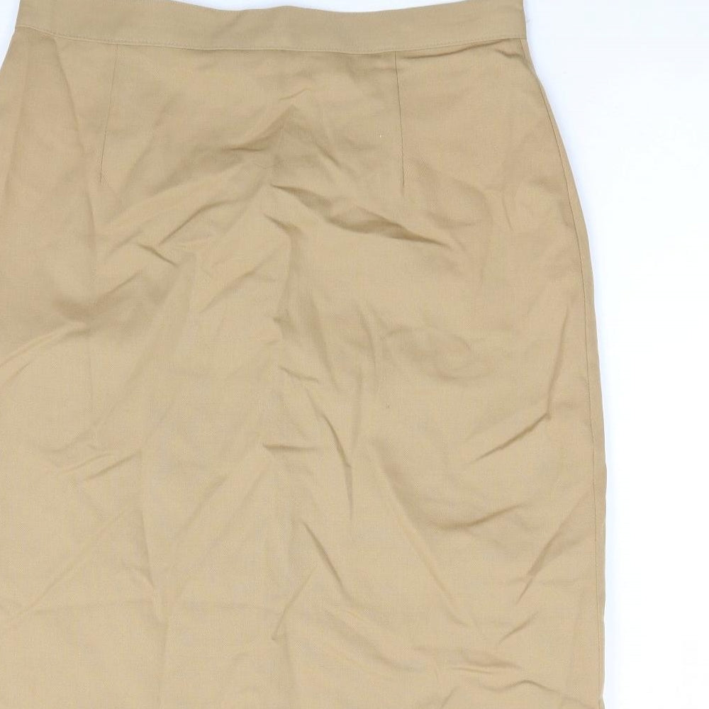 Windsmoor Womens Brown Wool Straight & Pencil Skirt Size 14 Zip