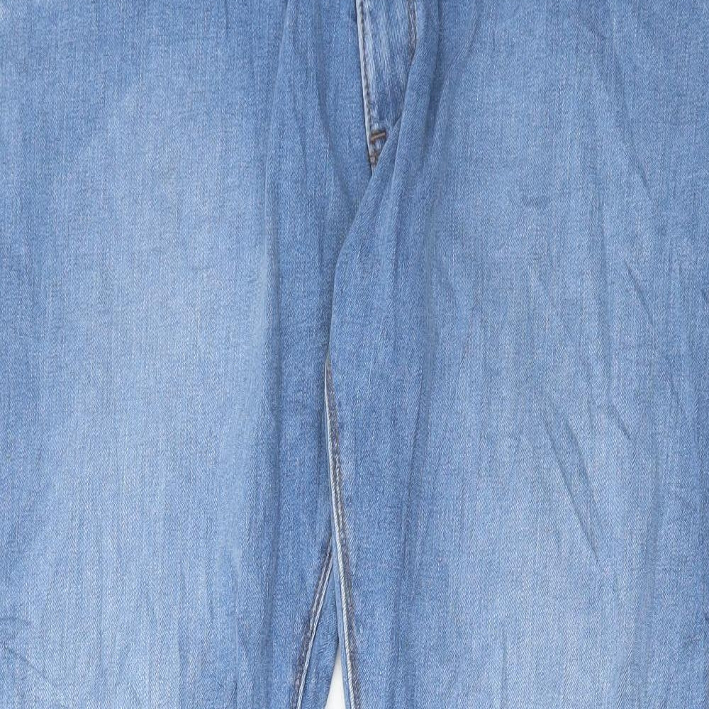 Marks and Spencer Womens Blue Cotton Skinny Jeans Size 38 L29 in Regular Button