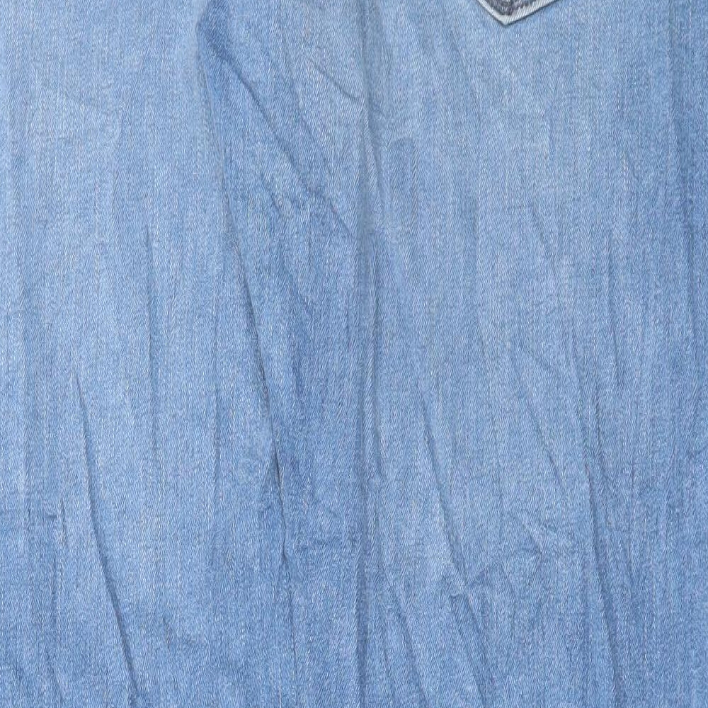 Marks and Spencer Womens Blue Cotton Skinny Jeans Size 38 L29 in Regular Button