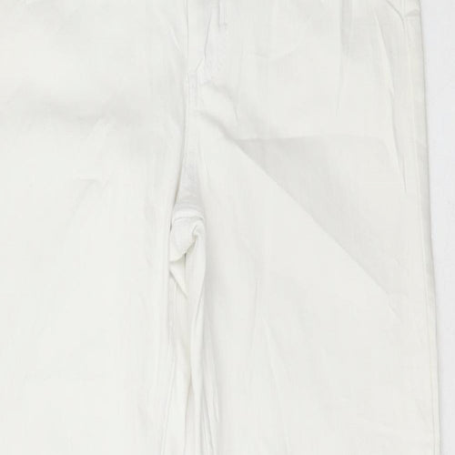 Marks and Spencer Womens White Cotton Skinny Jeans Size 8 L28 in Regular Button
