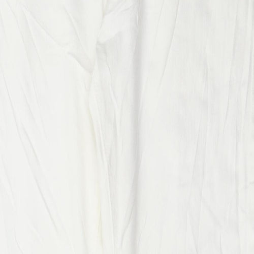 Marks and Spencer Womens White Cotton Straight Jeans Size 38 in L33 in Regular Button