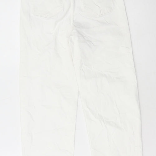 Marks and Spencer Womens White Cotton Skinny Jeans Size 8 L25 in Regular Button