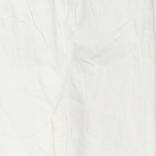 Marks and Spencer Womens White Cotton Skinny Jeans Size 8 L25 in Regular Button
