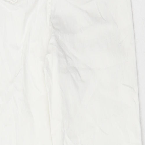 Marks and Spencer Womens White Cotton Skinny Jeans Size 8 L25 in Regular Button