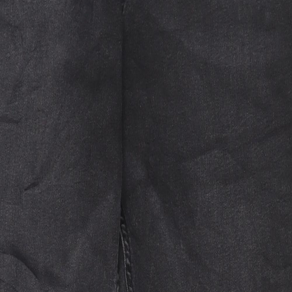 Marks and Spencer Womens Grey Cotton Skinny Jeans Size 16 L30 in Regular Button