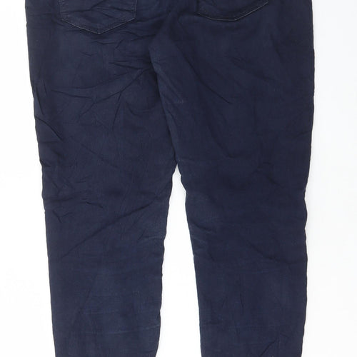 Marks and Spencer Womens Blue Cotton Skinny Jeans Size 10 L27 in Regular Button