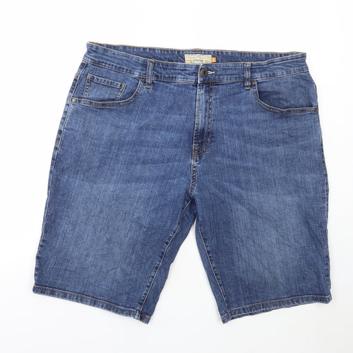 NEXT Mens Blue Cotton Chino Shorts Size 40 in L12 in Regular Button