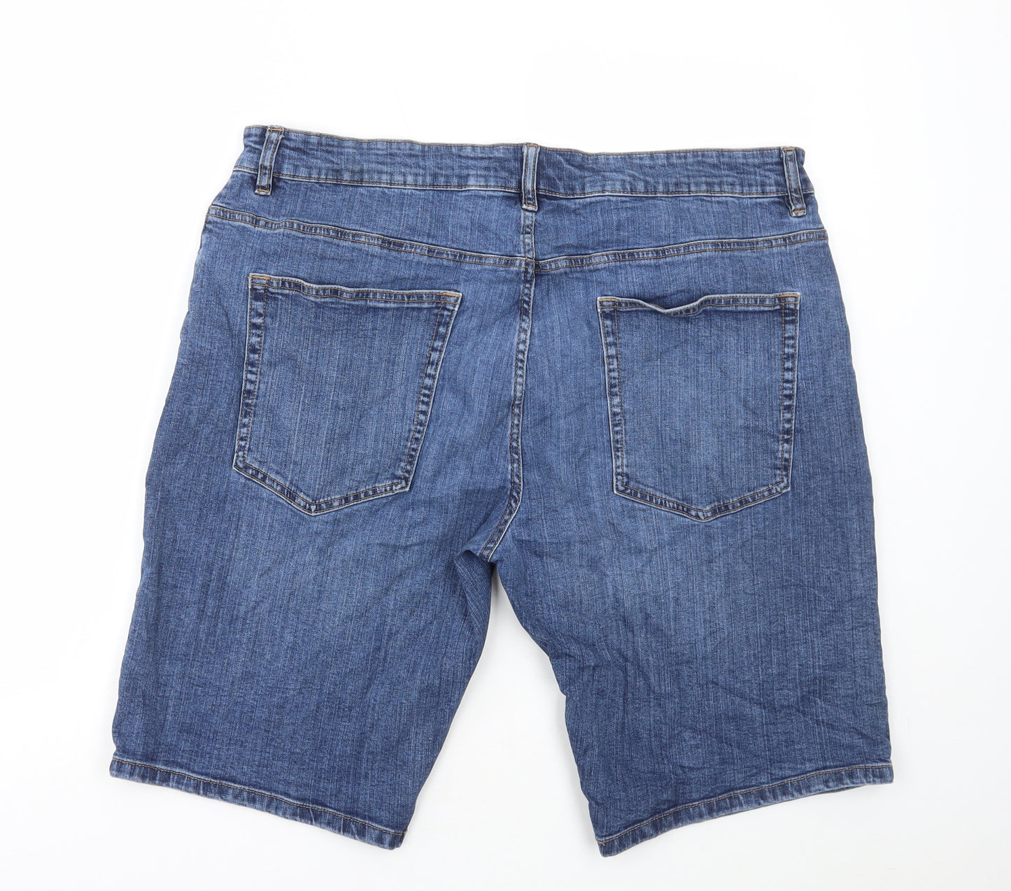 NEXT Mens Blue Cotton Chino Shorts Size 40 in L12 in Regular Button
