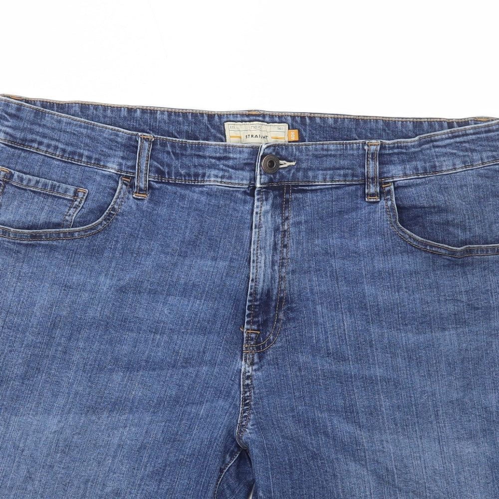 NEXT Mens Blue Cotton Chino Shorts Size 40 in L12 in Regular Button