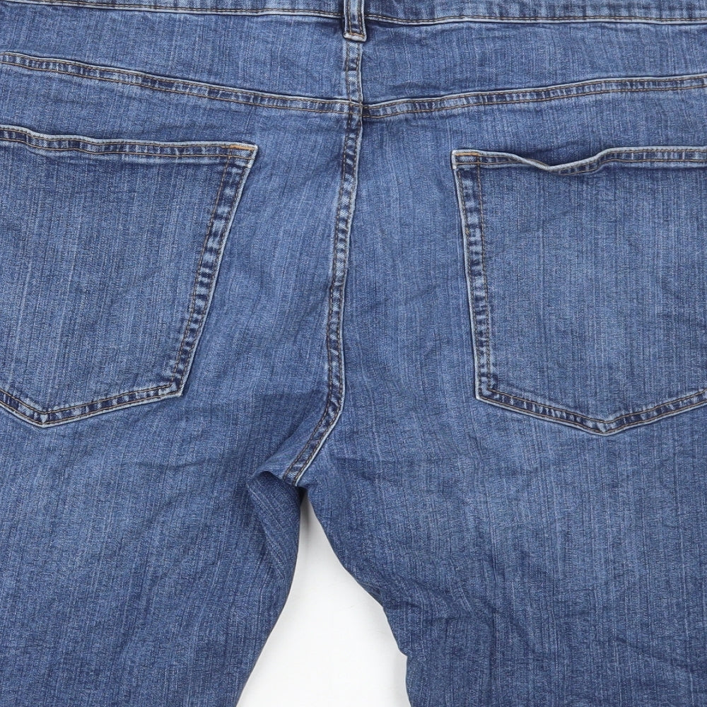 NEXT Mens Blue Cotton Chino Shorts Size 40 in L12 in Regular Button
