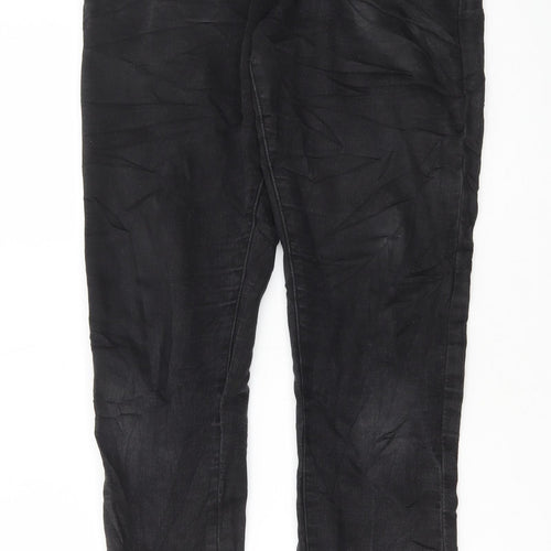 NEXT Womens Black Cotton Skinny Jeans Size 32 in L30 in Regular Button