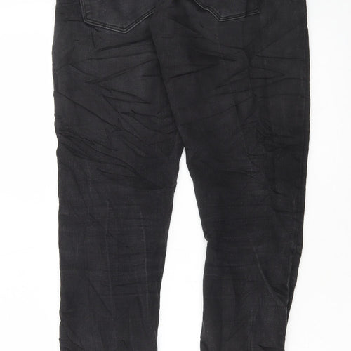 NEXT Womens Black Cotton Skinny Jeans Size 32 in L30 in Regular Button